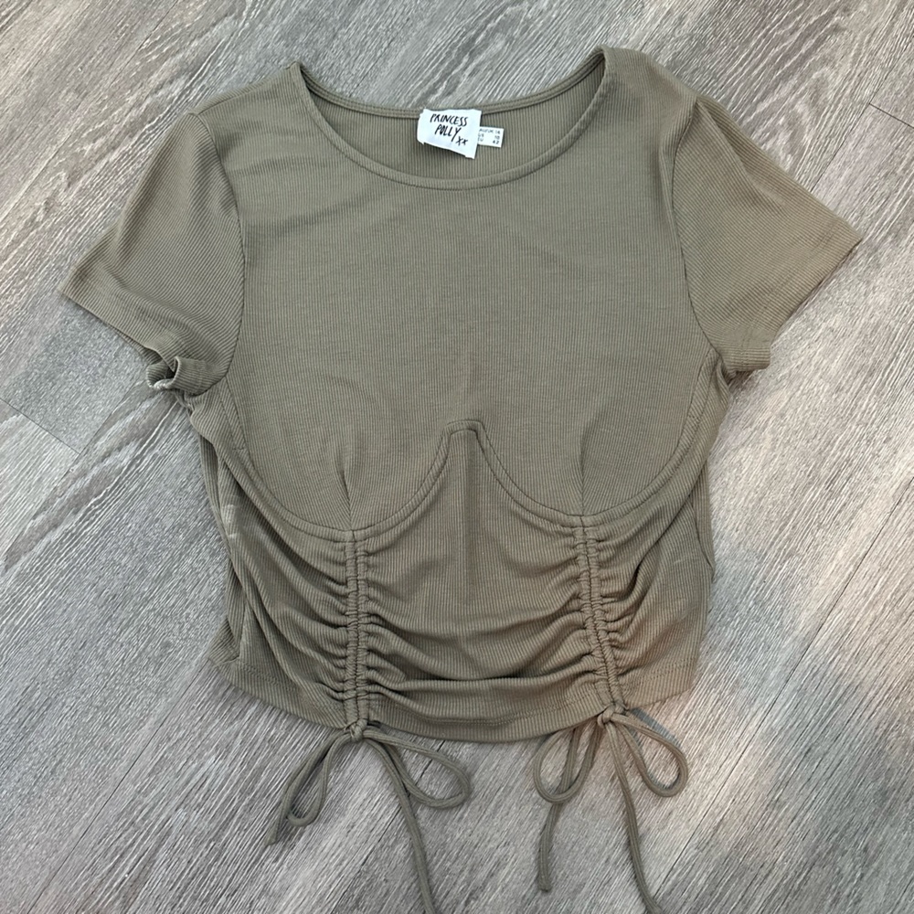 Princess Polly Green Underwire Crop Top